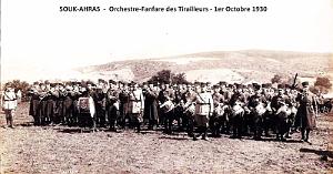 SOUK-AHRAS - ORCHESTRE-FANFARE DES TIRAILLEURS - 1 OCTOBRE 1930